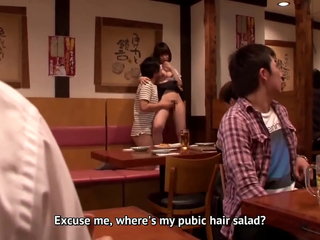 Japansk gruppe sex i restaurant