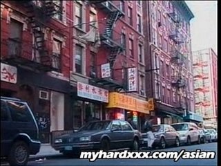 Two guys worship Asian mistress in Taiwanese restaurant basement